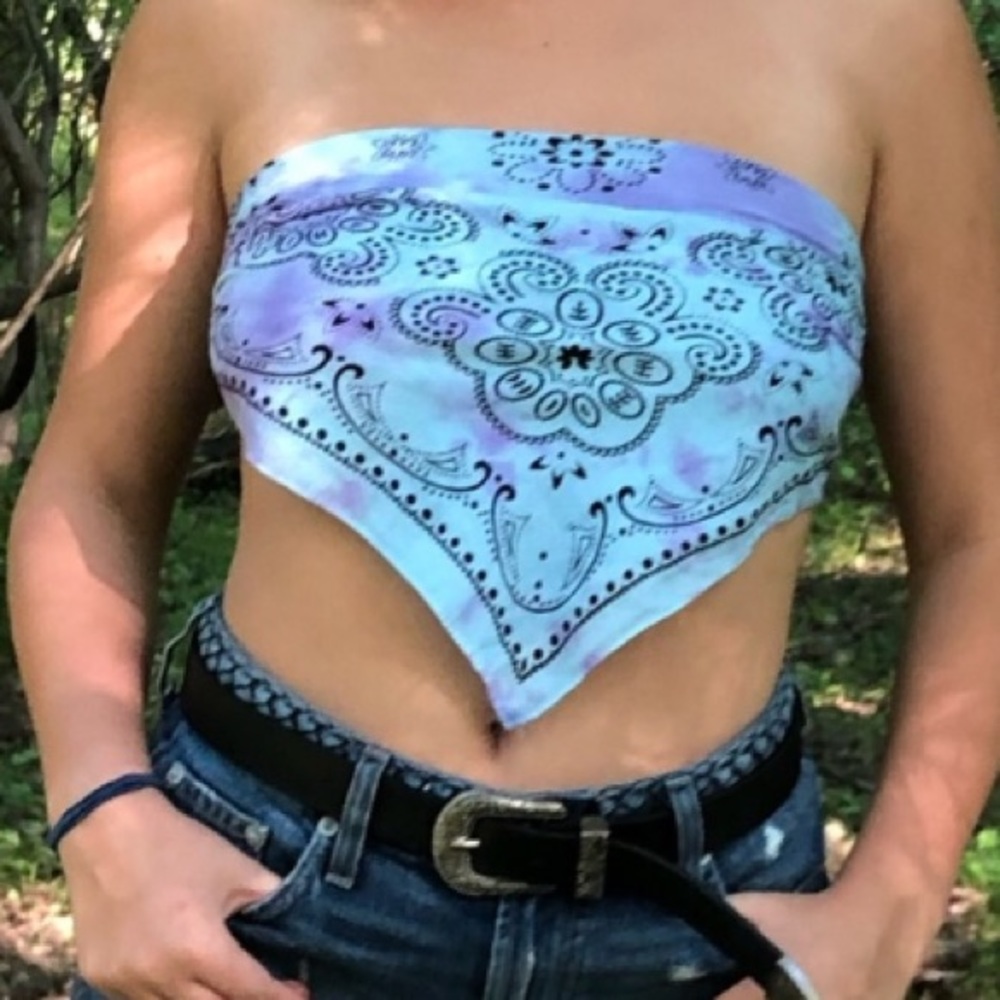 Tie Dye Bandana Crop Top